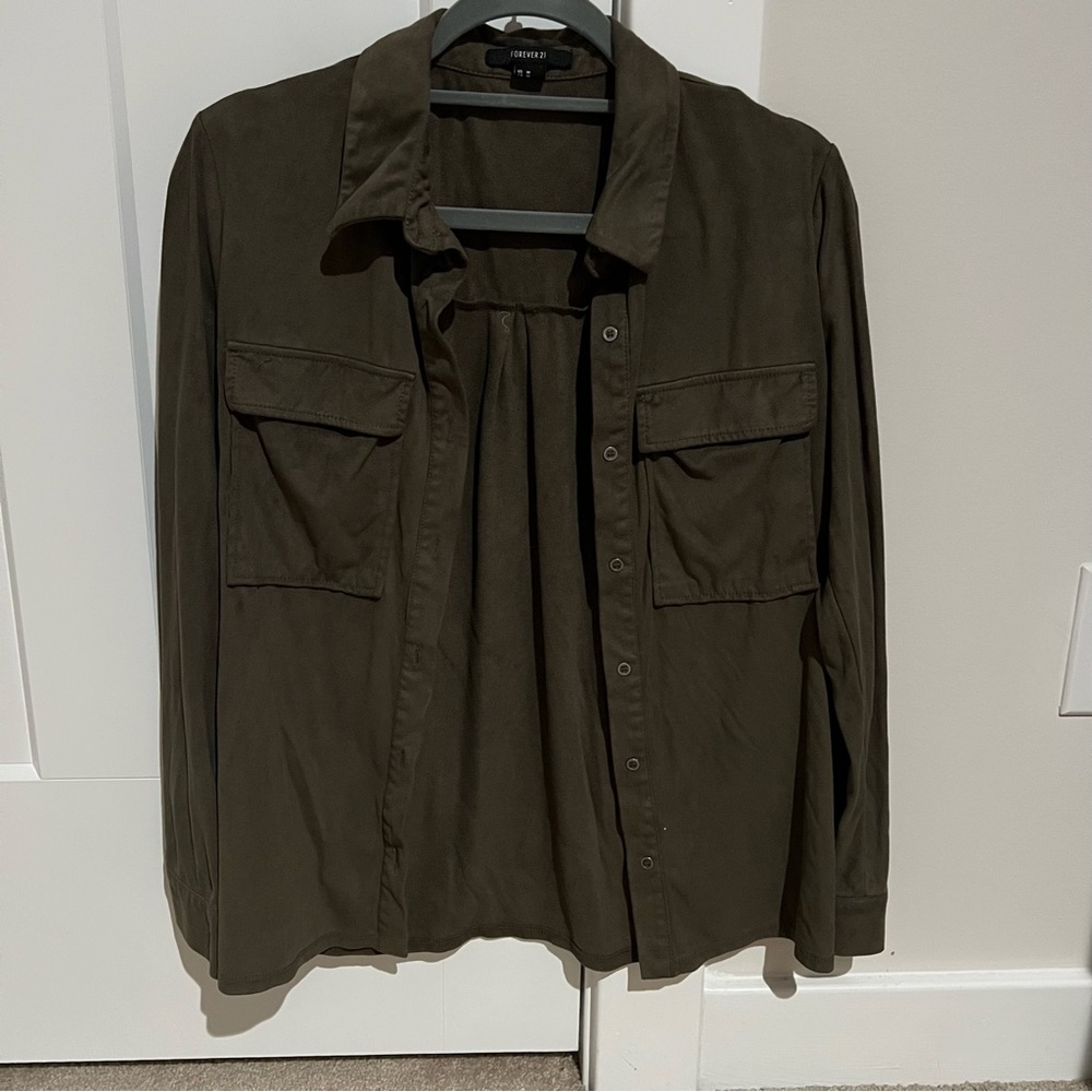 Army Green Suede Jacket